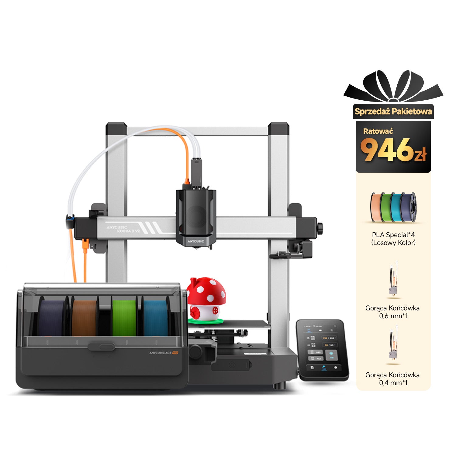 Kobra 3 V2 Combo - Pakiet 4 Kolorów