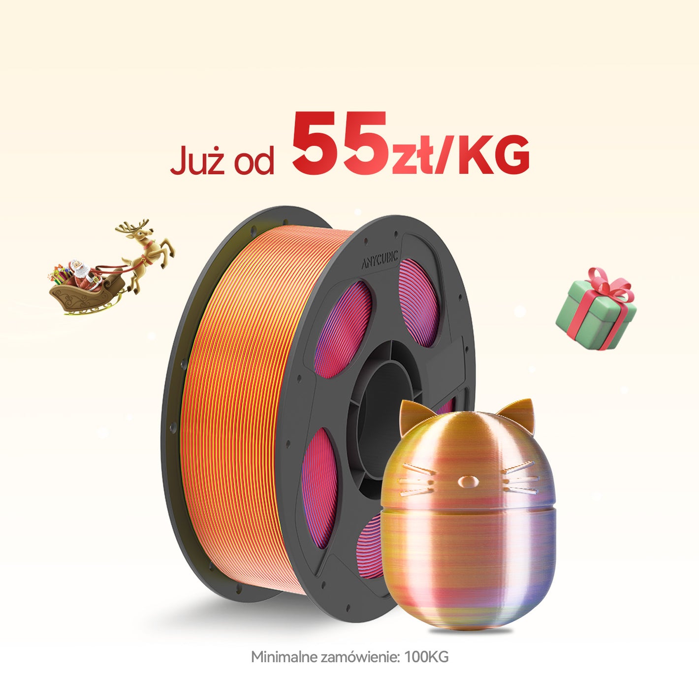 PLA Jedwab Dual / Trójkolorowy 10-100KG