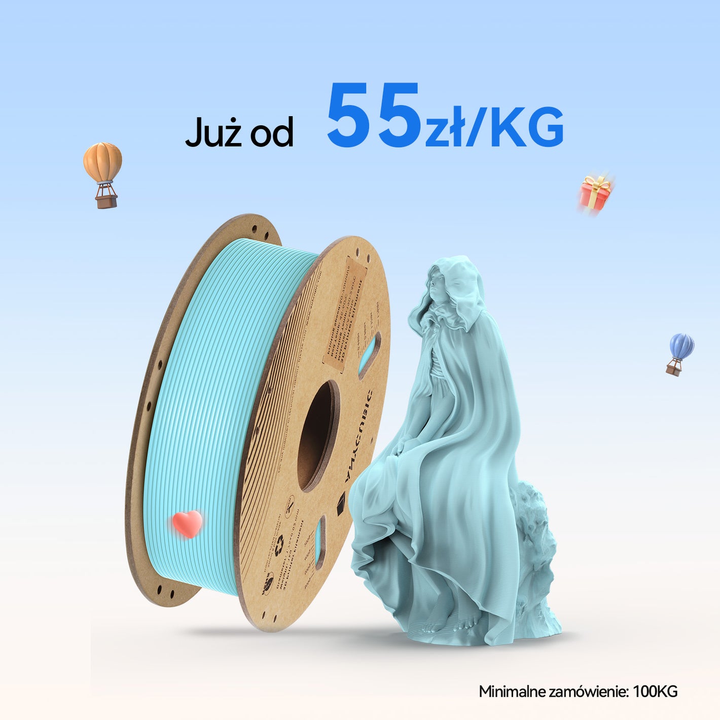 PLA Matowy 10-100KG