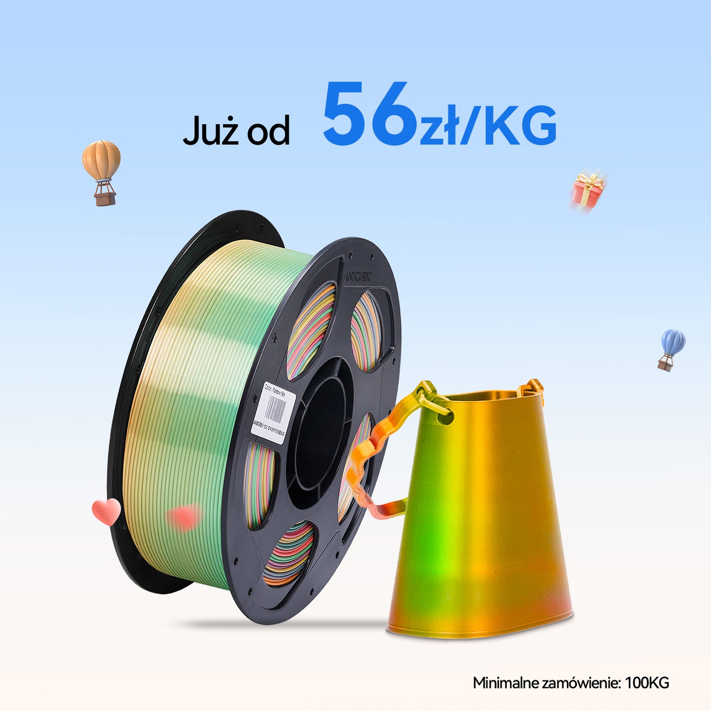 PLA Jedwab 10-100KG